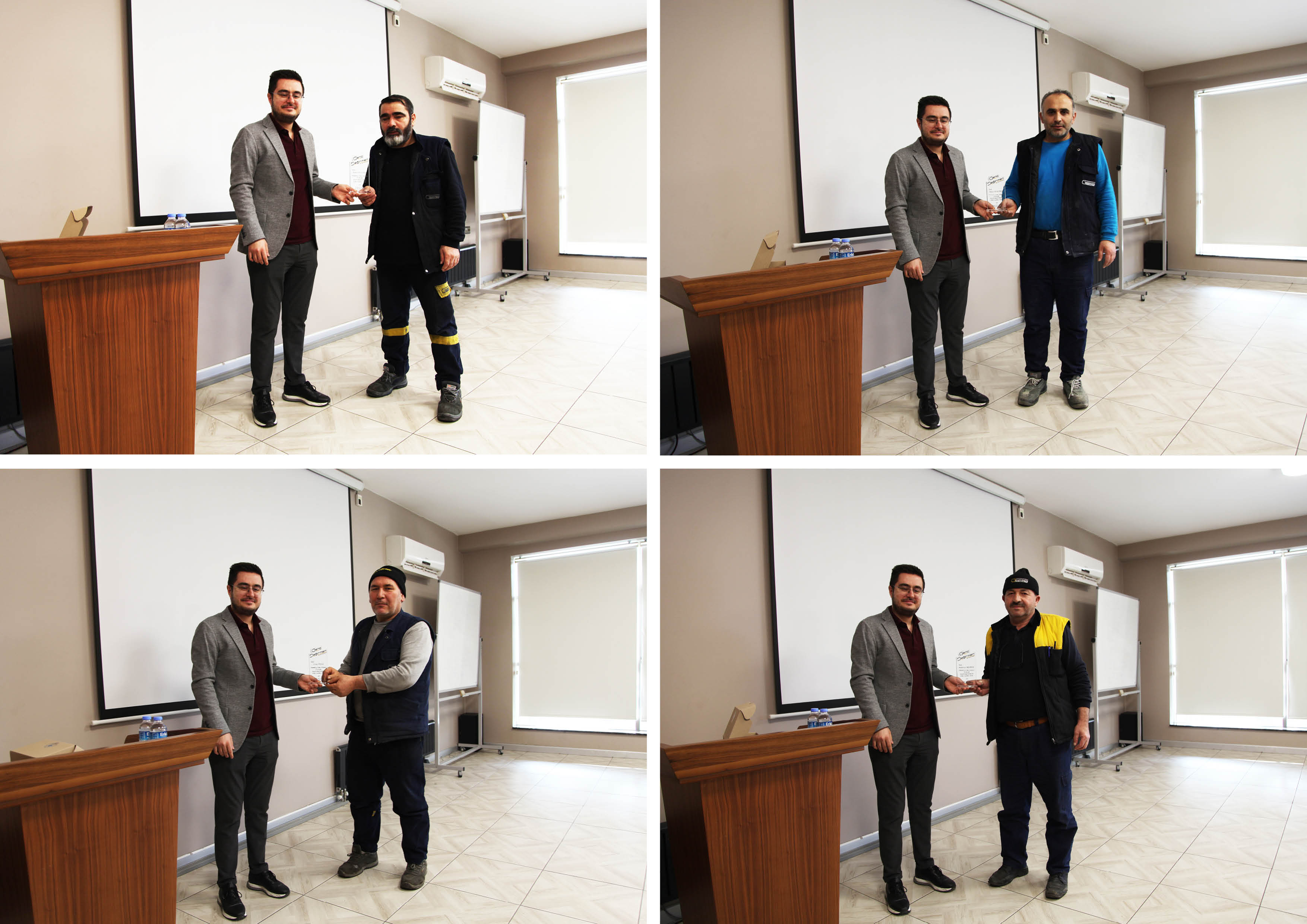 Genç Değirmen Çalışanlarına Kıdem Plaketi