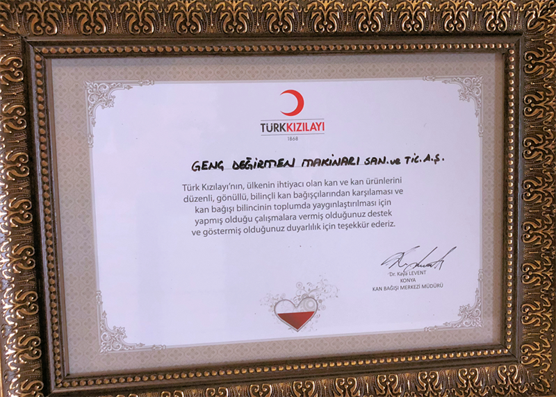 Kızılay'dan Genç Değirmen'e Teşekkür.